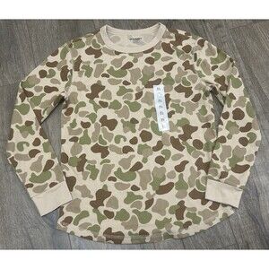 OLD NAVY Long Sleeve Waffle Knit Thermal Shirt Size XL 14/16 Camo NEW
